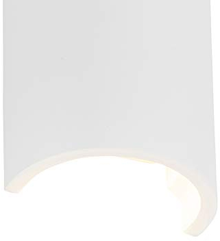 Qazqa colja_novo - Applique murale - 1 lumière - L 10 cm - Blanc - Rustique - éclairage intérieur - Salon I Chambre I Cuisine I Salle à manger