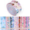 Lot de 40 rouleaux de tissu en gelée à motifs - 6,25 x 100 cm - Motif floral - Pour patchwork, travaux manuels, matelassage