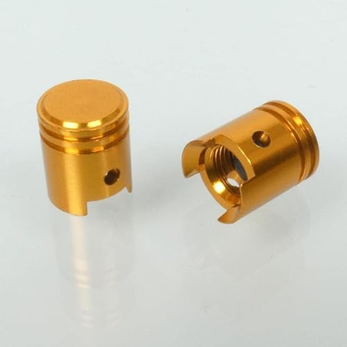 Ventilkappen Bike It Kolben Aluminium eloxiert Gold für Motorrad Auto Quad NEU