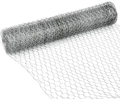 40 x 5 m verzinktes Sechseckgeflecht, 1 Rolle Sechseckgeflecht Drahtzaun Drahtgeflecht Gartenzaun Hasendraht Draht Hasendraht Drahtzaun Kaninchendraht Maschendraht verzinkt (Länge 5m, Weite 40cm)