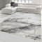 Teppich-Traum großer Designer Wohnzimmer Teppich | pflegeleicht | Marmor Muster dunkelgrau, Größe 240 x 340 cm