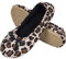 EverFoams Women's Ballerina Slippers Lightweight Comfy Memory Foam House Shoes with Stretchable Heel Design Leopard Tan 7/8 UK