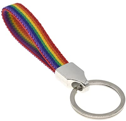 BDM LGTB-Flaggen-Stoff-Schlüsselanhänger, Regenbogenfaden-Schlüsselhalter, Ring Mit Pride-Flagge, Original-Accessoire