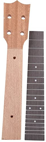Ukulele DIY Kit, Ukulele Hals & Palisander Griffbrett Set für 23 Zoll Ukulele Hals Griffbrett Teile, DIY Ihr Ukulele Musikinstrument (23 Zoll)