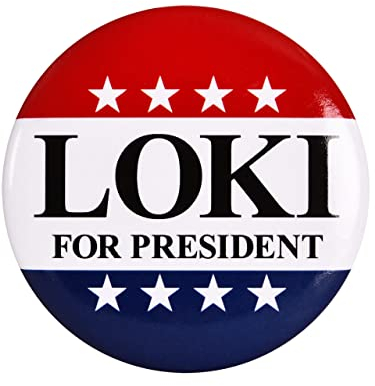 Elbenwald Button for President Motiv für Loki Fans Ø 5,5 cm