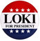 Elbenwald Button for President Motiv für Loki Fans Ø 5,5 cm
