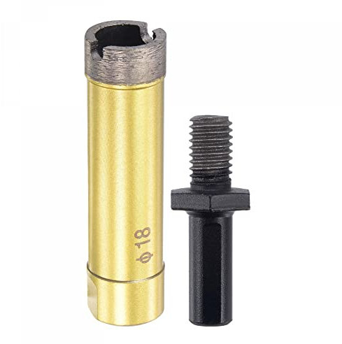 sourcing map Sintered Diamond Core Drill Bits 18mm Hole Saws with M10 Arbor Adapter for Masonry Porcelain Tile Marble Concrete Stone Brick