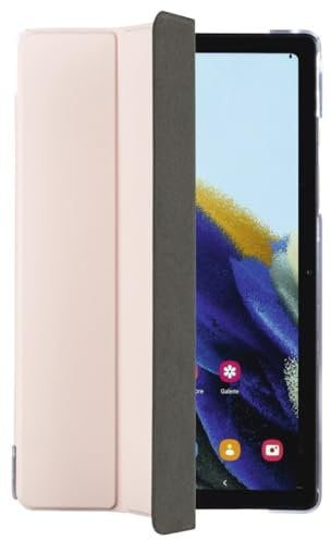 Hama Hülle für Samsung Galaxy Tab A8 10.5 (aufklappbares Case für Samsung Tablet 10,5 Zoll/26,4 cm A 8, Schutzhülle mit Standfunktion, transparente Rückseite, magnetisches Cover) rosa