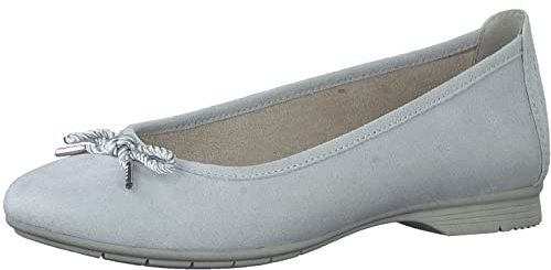 Jana Damen Ballerinas Elegant mit Schleife Weite H Mehrweite, Hellblau (Blau), 37 EU