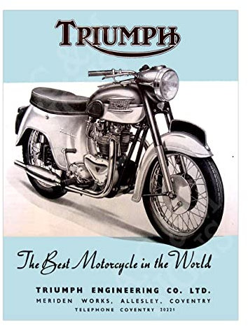 Retro Motorbike Car Garage Sign Metal Plaque Home Bar Pub Man Cave Shed Garden Vintage Sign Ref2842 (8x6 inches (Approx) 20cmx15cm)