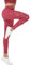 romansong Damen Mesh Leggings Yoga Hose mit Tasche Nicht Durchsichtig Capri Hohe Taille Bauchkontrolle 4-Wege-Stretch - Weinrot - X-Groß
