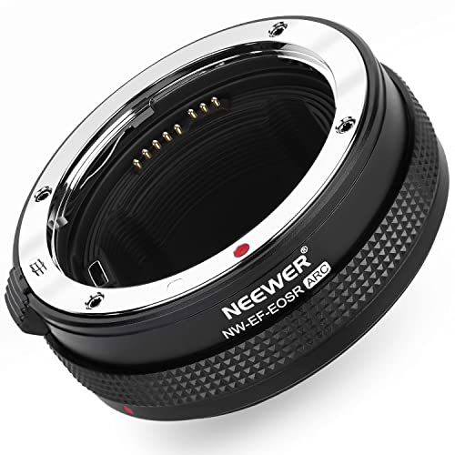NEEWER EF auf RF Montage Adapter Autofokus Objektivhalterung Adapter mit Steuerring kompatibel mit Canon EF/EF-S Objektiv EOS R Ra RP R6 R5 R3 R7 R10 R8 R50 Kamera, Max. 2 kg, NW-EF -EOSR ARC