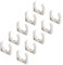 QUARKZMAN 50mm/2 Pulgadas PVC Agua Tubo Abrazaderas Clips x 20uds U Forma Hebillas para Tubo Agua Suministro, Blanco