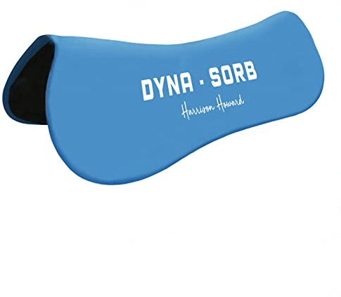 Harrison Howard Dyna-Sorb Full Shock Absorbing Memory Halbschabracke für Pferd, Ägäisblau (mit weißem Druck)