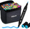 Marker Stifte 60 Fraben Alkohol Marker Set Doppelkopf Design Art Permanent Marker für Manga Gestalten Malerei Coloring Hervorhebungen Unterstreichunge