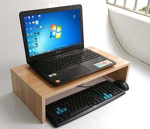 Schreibtisch Computer Monitor Ständer, 485x300x105mm Widen Laptop Riser Stand, Office PC Display Screen Printer Notebook Wood Riser Ergonomic Office Supplies