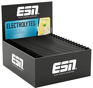 ESN Electrolytes Pro, Natural Lemon, 15 x 22,5 g (337,5 g), Kohlenhydrat-Elektrolyt-Lösung für verbesserte Wasseraufnahme, vegan - made in Germany