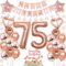 Rosegold Luftballon 75 Geburtstag Frau, 75 Jahr Geburtstag Frau, Ballon 75. Geburtstag Rosegold, Geburtstagsdeko 75 Jahr Rosegold, Frauen Deko 75. Geburtstag, Roségold 75. Party Ballons
