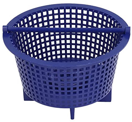Tomotato Panier de Skimmer pour Piscine, Diam 19 cm Panier d'écumoire de Piscine Rond avec Anse, Pompe De Piscine Receveur De Feuilles De Fontaine Piscine Maille, Bleu