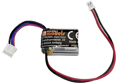 DF Models LiPo Akku 7,4 Volt 350 mAh (Länge x Breite x Höhe 30 x 18 x 20 mm, Gewicht 21 g, Ersatzakku zu Modell Nr. 3162) 6955