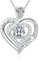 LAVUMO Moissanite Halskette Damen Silber 925,Moissanite Kette Damen Gold/Rosegold/Silber Doppel Herz Rose Anhänger Weihnachten Valentinstag Geburtstag Schmuck Geschenke für Frauen Freundin Mama