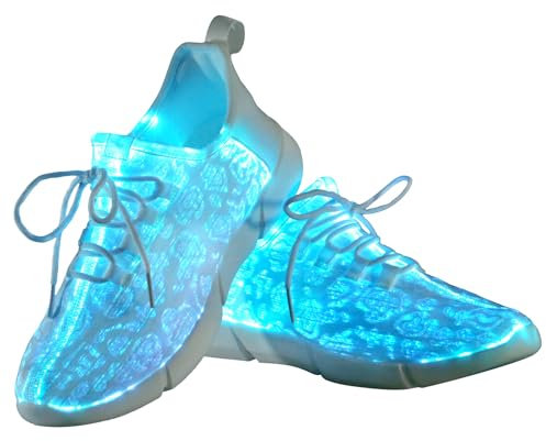 Shinmax Led Schuhe Herren Damen 11 Farbe USB Aufladen Leuchtende Walkingschuhe Schuhe mit Heller Sohle für Geburtstage