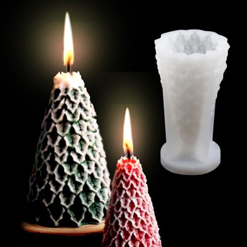 EPODA Kerzenformen Silikon Weihnachten, Silikonform GießForm Weihnachten Tannenbaum, Kerzenformen Zum GießEn, Silikonformen Zum GießEn Von Weihnachts Dekorationen