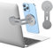 MAGDIGITEH Magnetic Phone Holder for Laptop for MagSafe for iPhone 16/15/14/13/12 & All Phones, 180°Adjustable Phone Side Mount for Computer Monitor for Tesla, Desktop Cell Phone Bracket, Gray