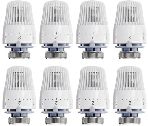 Lot De 8 Tête Thermostatique Radiateur, Têtes Thermostatiques, Tête De Vanne De Radiateur, Thermostatiques De Radiateur, Robinet Thermostatique Radiateur, Thermostatiques De Radiateur, Pour La Maison