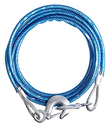 PartyKindom 1pezzi Cavo Trazione Per Auto Corda Traino Resistente Con Ganci Cavo Per Verricello Sicuro e Stabile Per Suv e Camion Accessorio Per Recupero Auto