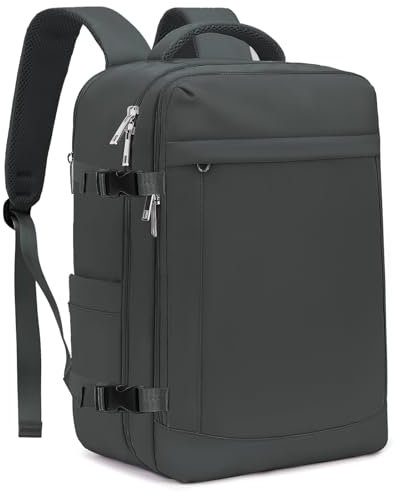 Yankony Sac a Dos Voyage Cabine Avion 45x36x20 pour Easyjet Bagages Cabine 40x20x25 avec Pochette Antivol Sac de Voyage Femme Résistant à l'eau Valise Bag Main 30 L Sac à Dos pour Ordinateur Portable