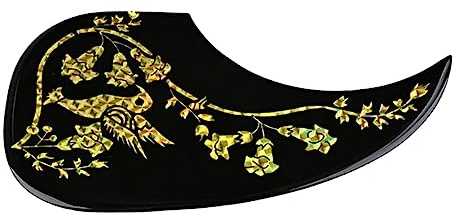 VICASKY Schwarzes Gitarren Schlagbrett als Kratzfeste Ersatzplatte mit Glatter Oberfläche aus Pvc und Aufprallschutz mit Kreativem Design für Akustikgitarren