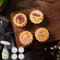 Molde de 50 g, molde de pastel de luna, cortadores de galletas de flores a presión manual con 4 estapmas, cortador de galletas para fondant, decoración de pasteles (estilo 5)