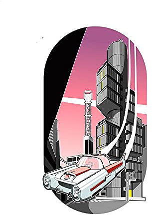 13 cm x 7,4 cm für Future World Auto Stoßstange Fenster Autoaufkleber Anime Wasserdichter Aufkleber