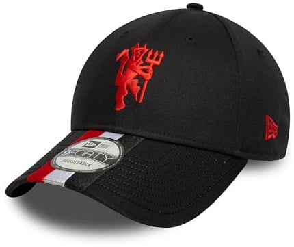 New Era Adult's 9Forty Stripe Manchester United Football Club Baseball Cap Hat Black