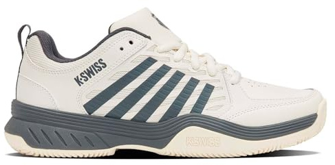 K-Swiss Tennis Men's Court Express 2 Clay Tennis Shoes, Egret/Turbulence, 9.5