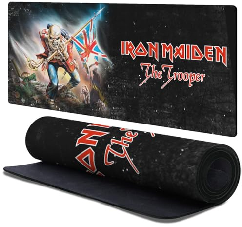 Head Case Designs Officially Licensed Iron Maiden The Trooper Graphic Art 37.4 x 15.75 x 0.16 inches (900 x 400 mm) - XL Gaming Office Desk PC Keyboard Mouse Mat Pad