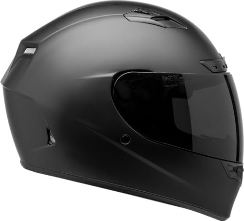 Bell Solid Adult Qualifier DLX Motorcycle Helmet - Matte Black - Medium by Bell