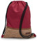 By Bers LEON Turnbeutel mit Innentaschen in Kork oder Schlange -DesignRucksack Tasche Damen Herren & Teenager Gym Bag Draw String (Kork_Rot)