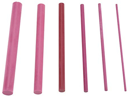 Fdit 6 Stück 3000 Grits Ruby Schärfen Schleifstein Whetstone Graver Polieröl Steinschleifer Schärfen Stein Whetstone Tool Set für alle Top Knifes