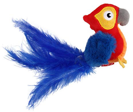 Vealind Melody Chaser Pet Bird Interactive Cat Toy Plush Toys for Dogs and Cats (Parrot)