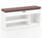 FineBuy Schuhbank mit Sitzfläche Garderoben-Bank Holz 104x51x32 cm, Holzbank klein gepolstert, Sitzbank schmal Flur mit Stauraum, Truhenbank Schuhtruhe Flurmöbel