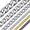ChainsHouse Panzerkette für Herren Halskette 71cm Edelstahl Kette Mann Halskette 15mm Kubanische Kette ohne Anhänger Silber Gliederkette Männer Halsreif Punk Halsschmuck für Valentinstag
