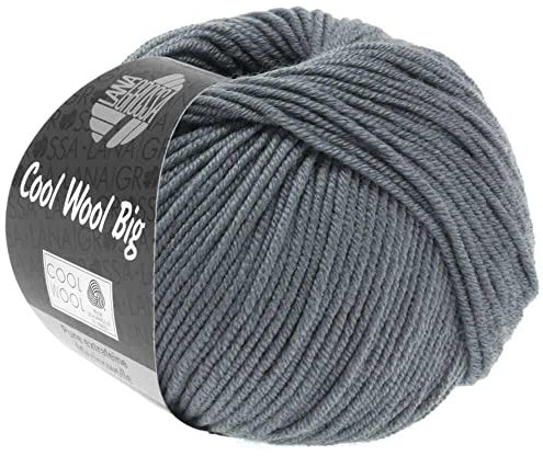 LANA GROSSA Cool Wool Big | Extrafeine Merinowolle waschmaschinenfest und filzfrei | Handstrickgarn aus 100% Schurwolle (Merino) | 50g Wolle zum Stricken & Häkeln | 120m Garn FB 981