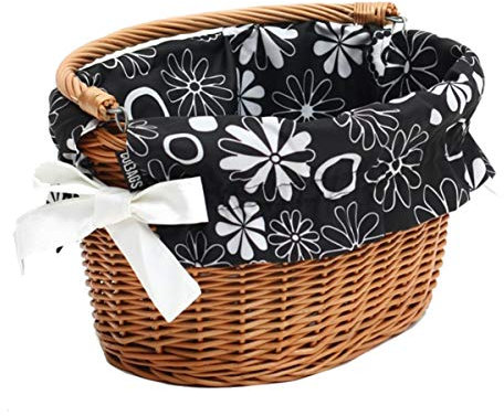 millybo Stoff Einlage Korb-Einlage Fahrradkorb Verschiedene Muster Blumenmuster (Flowers-340.001)