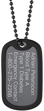 Suplight Collar Personalizado Militar de Hombres Colgantes Rectangulares Corazón Acero Inoxidable 316L Joyería Identificativa con Letras Grabadas
