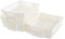 Sandmovie Plastic Office Paper Storage Baskets, Stacking Storage Baskets Trays, 6 Packs White