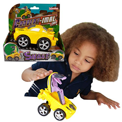 Deluxebase Convertimal - Snake 2-in-1 Animal Transformer Car Toy for Kids. Fun Reptile Themed Gift for Boys and Girls. Great for Birthday Presents, Party Favours & Stocking Fillers.
