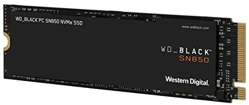 WD Black SN850 M.2 NVMe SSD, PCIe Gen 4.0, 1TB, Up to 7,000 MB/s Read and 5,300 MB/s Write