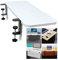 YYQ SHOP Ergonomic Desk Extender Tray Keyboard Platform White/Black Clamp-On Computer Elbow Arm Support Armrest Shelf Stand Table Mount Increase Desk Space 20/26/29.5X10in